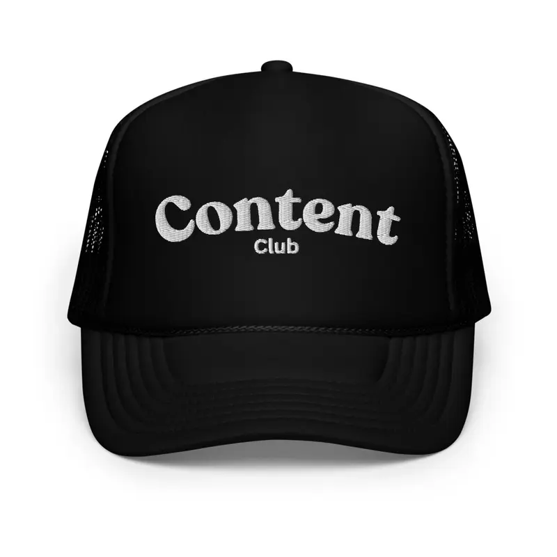 White Lettering Content Club Hat